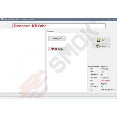 JC0001 JCB Color Display by Dash Connector