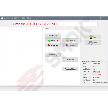 MS0018 Mercedes Citan W420 Full Fis (prepare+OBD or dash connector)