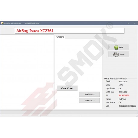 AB0065 AirBag Isuzu XC2361A OBD (ECU connector)